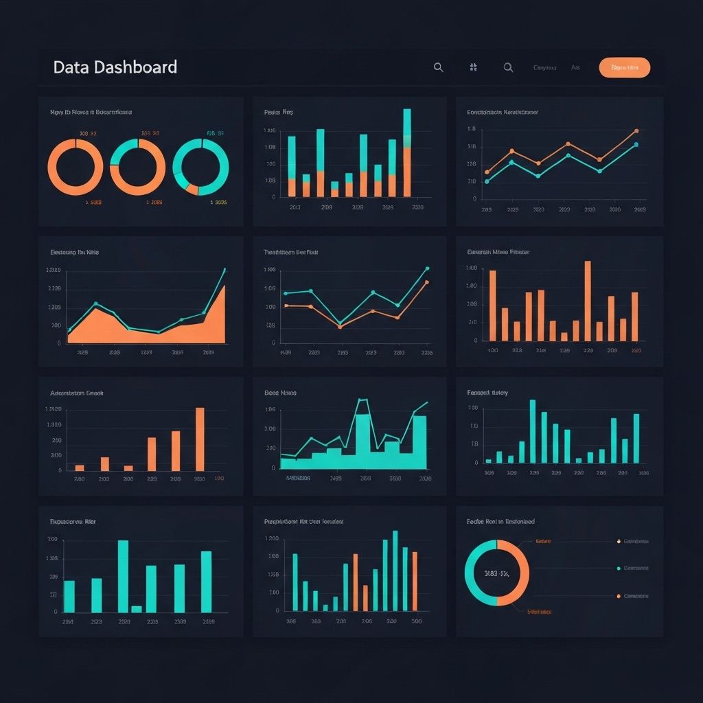Interactive data dashboard showing real-time analytics